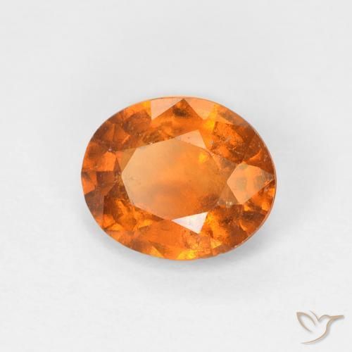 Granato hessonite Arancio giallastro naturale da 1.28 ct, Ovale, VS-SI