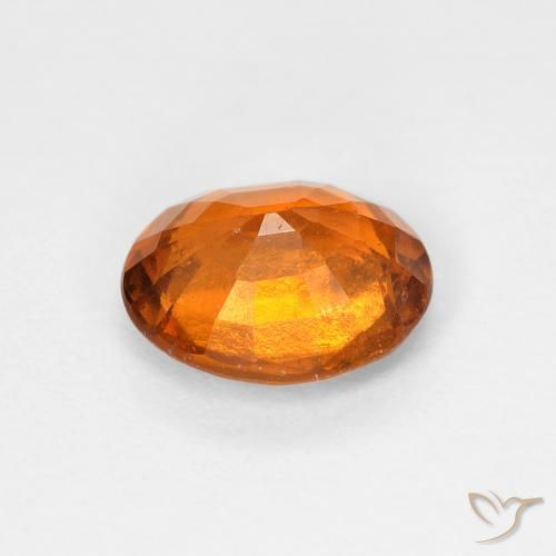 Granato hessonite Arancio giallastro naturale da 1.28 ct, Ovale, VS-SI