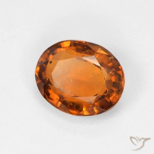 Granato hessonite Arancione scuro naturale da 1.45 ct, Ovale, VS-SI