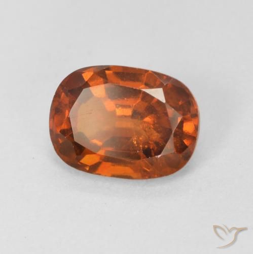 1.64ct Naturale Arancione rossastra Granato hessonite, Ovale, VS-SI