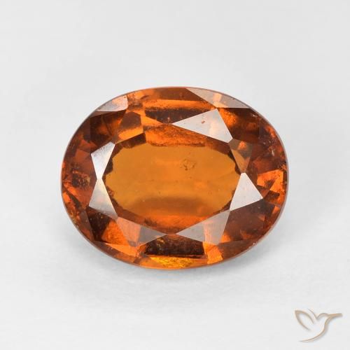 2.41ct Naturale Medium Dark-Orange Granato hessonite, Ovale, VS