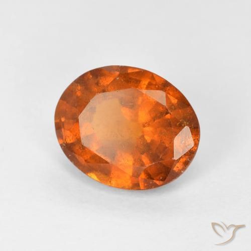 Granato hessonite Medium Dark-Orange naturale da 1.56 ct, Ovale, VS-SI