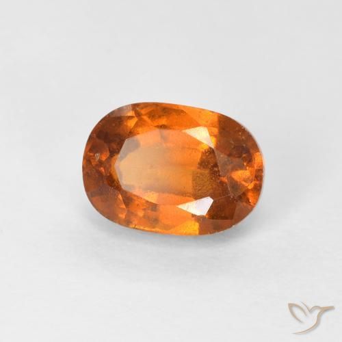 Granato hessonite Medium Dark-Orange naturale da 1.32 ct, Ovale, VS