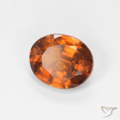 Granato hessonite Arancione rossastra naturale da 1.39 ct, Ovale, VS-SI