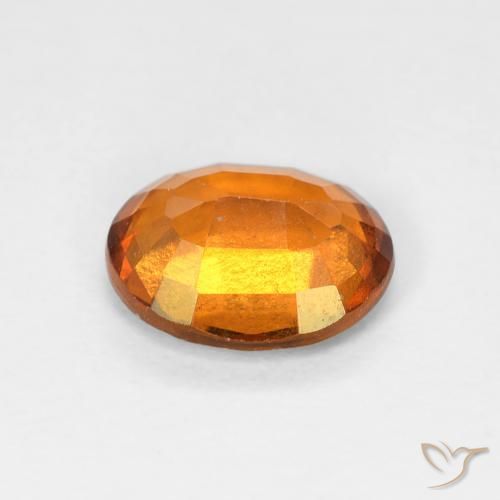 Granato hessonite Arancione scuro naturale da 1.41 ct, Ovale, VVS-VS
