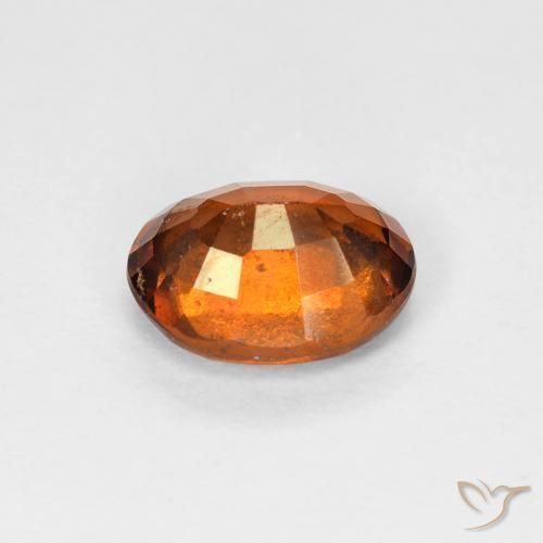 Granato hessonite Arancione rossastra naturale da 1.32 ct, Ovale, VS-SI