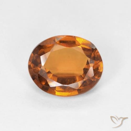 1.45ct Naturale Arancio Medio Granato hessonite, Ovale, VVS-VS