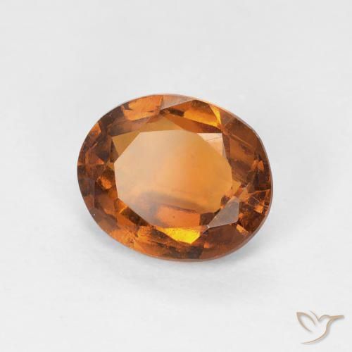 Granato hessonite Arancio Medio naturale da 1.45 ct, Ovale, VVS-VS