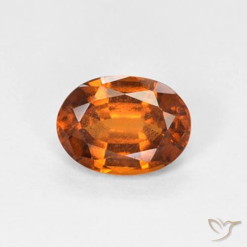 1.19ct Naturale Arancia Terrosa Granato hessonite, Ovale, VVS-VS