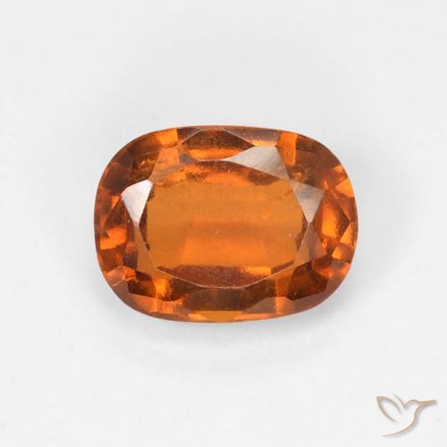 1.66ct Naturale Arancione scuro Granato hessonite, Cuscino, VS-SI