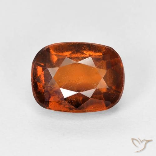 2.40ct Naturale Arancione scuro Granato hessonite, Cuscino, VS-SI