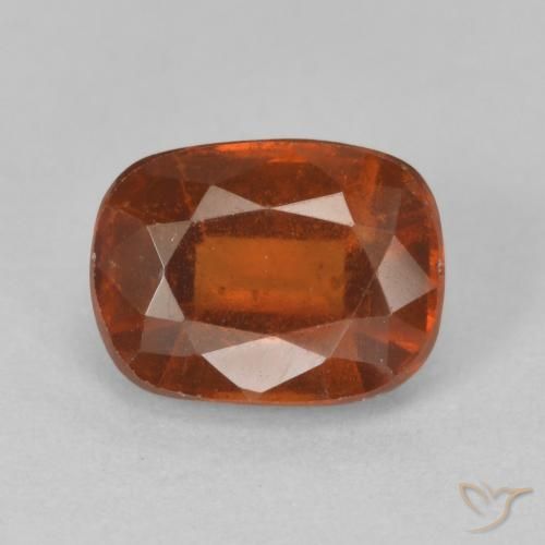 2.04ct Naturale Arancione rossastra Granato hessonite, Cuscino, VS-SI
