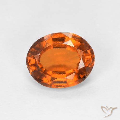 1.50ct Naturale Medium Dark-Orange Granato hessonite, Ovale, VS