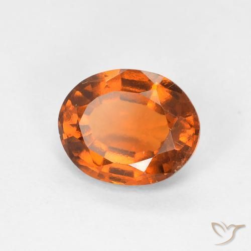Granato hessonite Medium Dark-Orange naturale da 1.50 ct, Ovale, VS