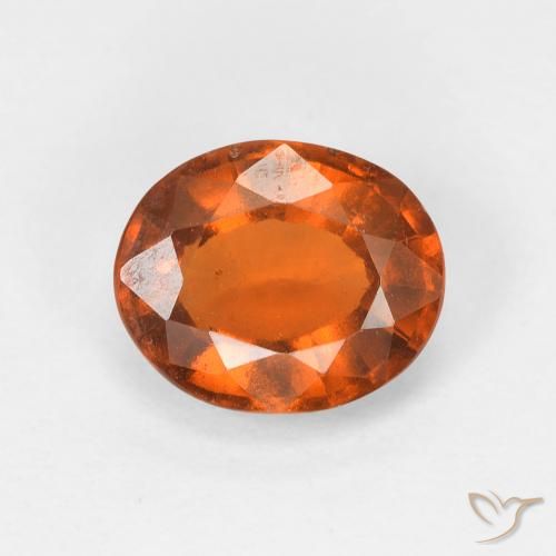 1.68ct Naturale Arancio Medio Granato hessonite, Ovale, VS