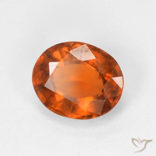 Granato hessonite Arancio Medio naturale da 1.68 ct, Ovale, VS