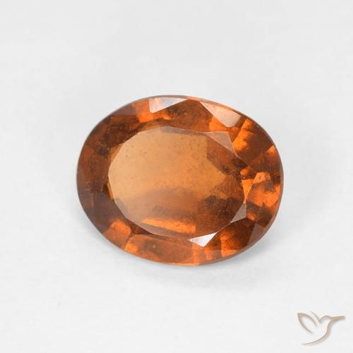 Granato hessonite Arancione scuro naturale da 1.38 ct, Ovale, VS