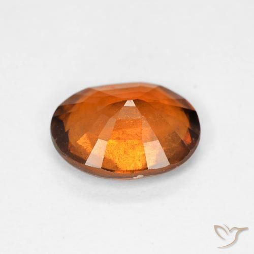 Granato hessonite Arancione scuro naturale da 1.38 ct, Ovale, VS