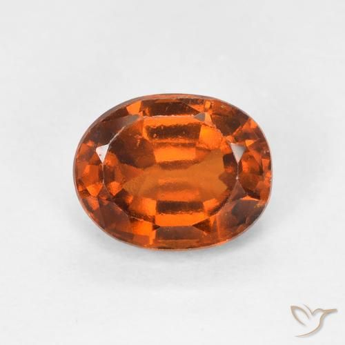 1.54ct Naturale Arancione rossastra Granato hessonite, Ovale, VS