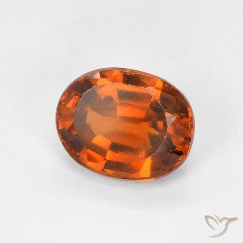 Granato hessonite Arancione rossastra naturale da 1.54 ct, Ovale, VS