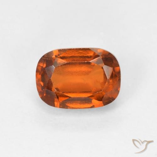 1.51ct Naturale Arancione scuro Granato hessonite, Cuscino, VS