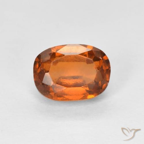 1.36ct Naturale Arancione scuro Granato hessonite, Cuscino, VS