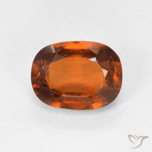2.10ct Naturale Medium Dark-Orange Granato hessonite, Cuscino, VS