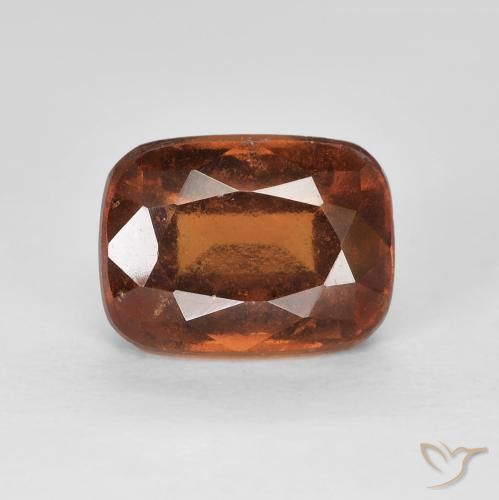 2.67ct Naturale Arancione scuro Granato hessonite, Cuscino, VVS-VS