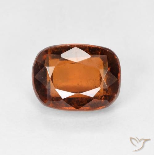 2.33ct Naturale Arancione scuro Granato hessonite, Cuscino, VVS-VS
