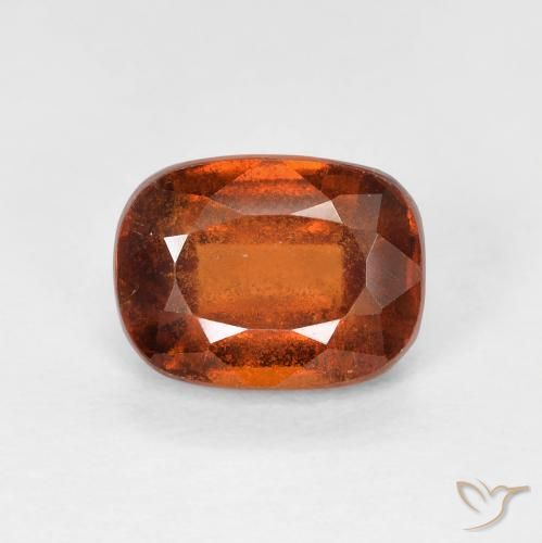 2.08ct Naturale Arancione Ambra Granato hessonite, Cuscino, VS, Photo A