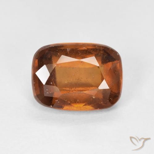 2.00ct Naturale Arancione Ambra Granato hessonite, Cuscino, VS