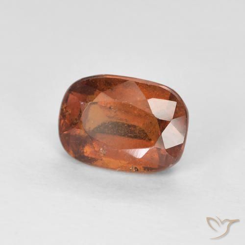 1.31ct Naturale Arancione Ambra Granato hessonite, Cuscino, VS