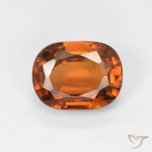 1.69ct Naturale Arancia Terrosa Granato hessonite, Cuscino, VVS-VS