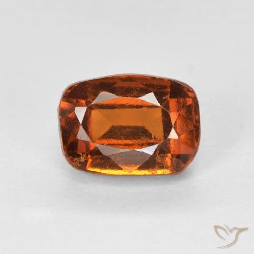 1.57ct Naturale Arancio Medio Granato hessonite, Cuscino, VVS-VS