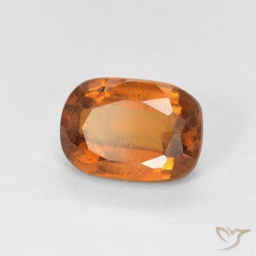 1.26ct Naturale Arancio giallastro Granato hessonite, Cuscino, VVS-VS