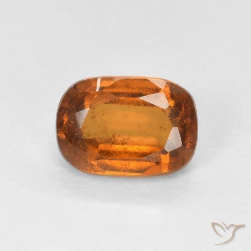 Granato hessonite Arancio giallastro naturale da 1.26 ct, Cuscino, VVS-VS