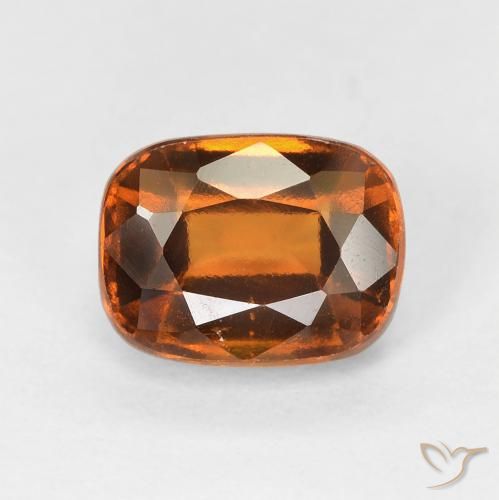2.20ct Naturale Arancione scuro Granato hessonite, Cuscino, VVS-VS