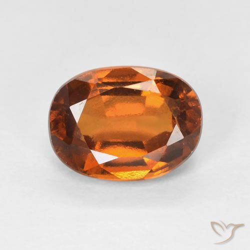 1.89ct Naturale Arancio Medio Granato hessonite, Ovale, VVS-VS