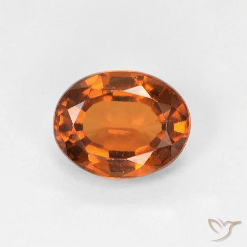 1.26ct Naturale Arancio Medio Granato hessonite, Ovale, VVS-VS