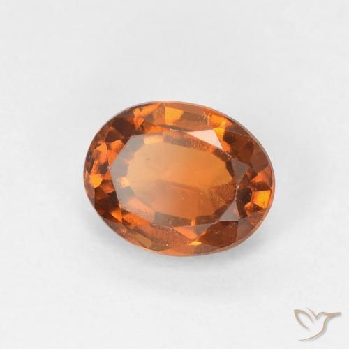 Granato hessonite Arancio Medio naturale da 1.26 ct, Ovale, VVS-VS
