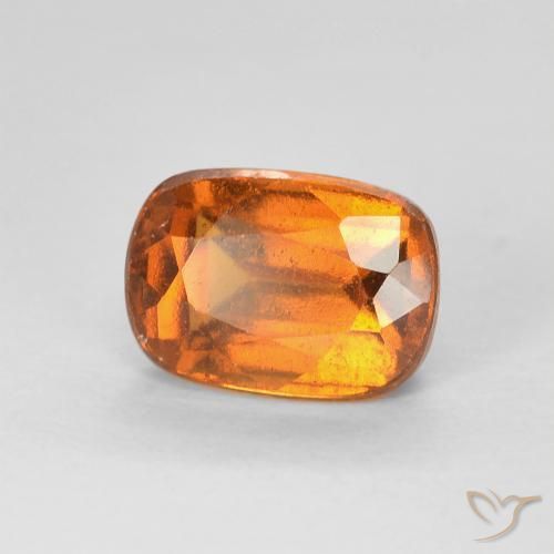 Granato hessonite Arancio Medio naturale da 1.56 ct, Cuscino, VVS-VS