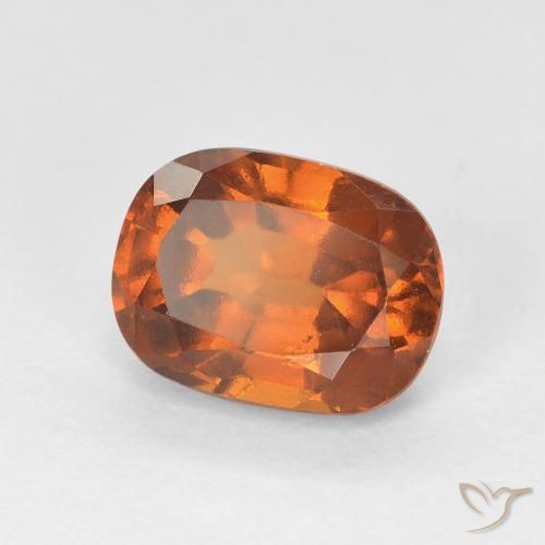 Granato hessonite Arancione scuro naturale da 1.78 ct, Cuscino, VVS-VS