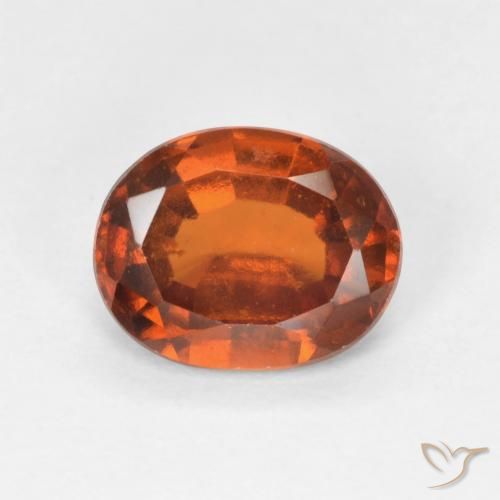 1.60ct Naturale Medium Dark-Orange Granato hessonite, Ovale, VVS-VS