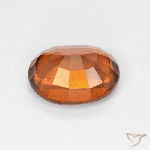 Granato hessonite Medium Dark-Orange naturale da 1.60 ct, Ovale, VVS-VS