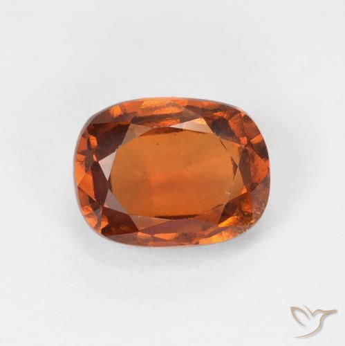2.13ct Naturale Medium Dark-Orange Granato hessonite, Cuscino, VVS-VS
