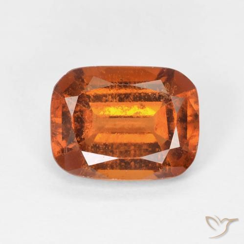 2.28ct Naturale Medium Dark-Orange Granato hessonite, Cuscino, VS