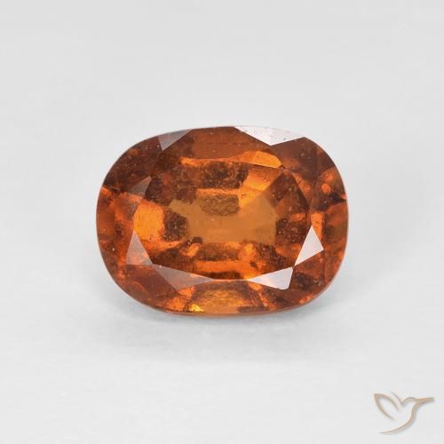 1.79ct Naturale Arancione rossastra Granato hessonite, Cuscino, VS