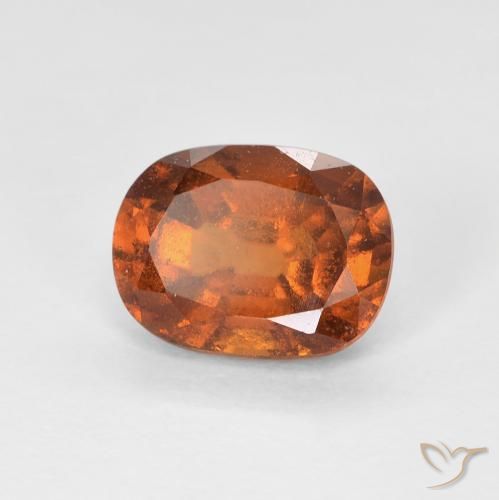 Granato hessonite Arancione rossastra naturale da 1.79 ct, Cuscino, VS