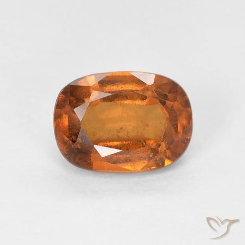 1.15ct Naturale Medium Dark-Orange Granato hessonite, Cuscino, VS