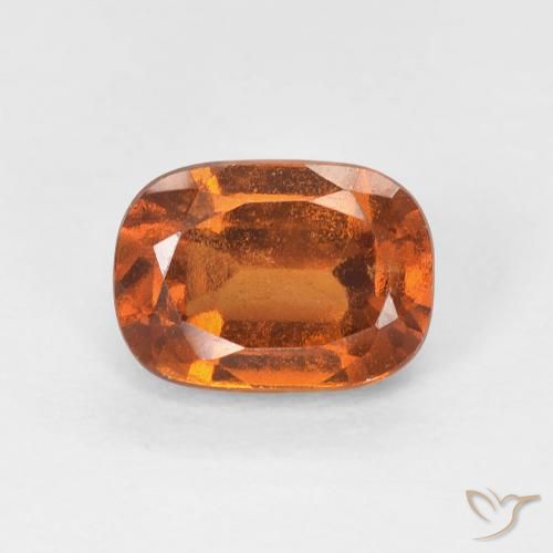 1.35ct Naturale Arancione scuro Granato hessonite, Cuscino, VS
